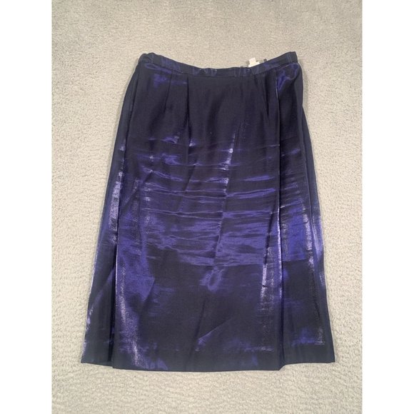 VTG Alex Evenings 2 Piece Formal Top Skirt Midnight Blue Shimmer‎ Size 10 Dress - Picture 10 of 12